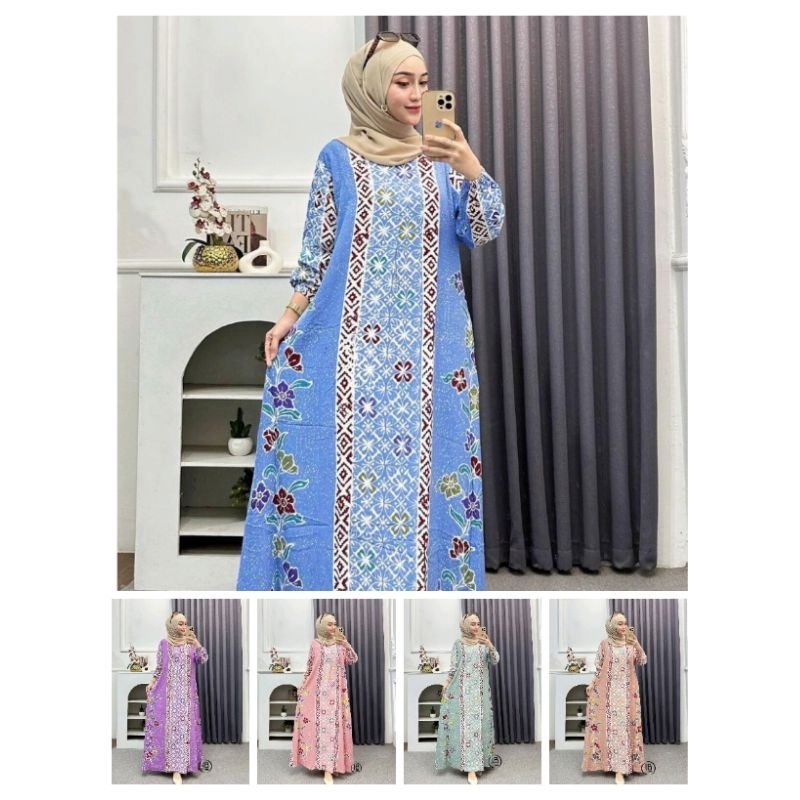 GAMIS CAP BATIK PEKALONGAN DRESS BATIK CAP ASLI PEKALONGAN GAMIS CAP BUSUI RESLETING