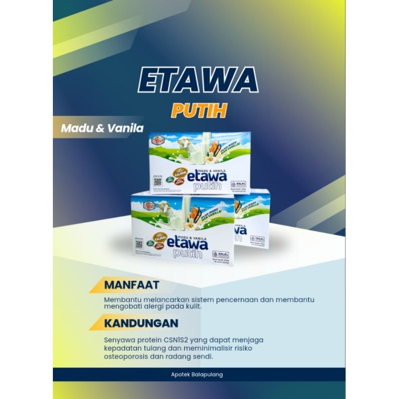

Susu ETAWA Putih 250g isi (10sachet@25g)