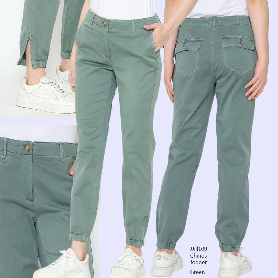JJILL109 CHINO JOGGER Pants Celana Panjang Wanita Branded