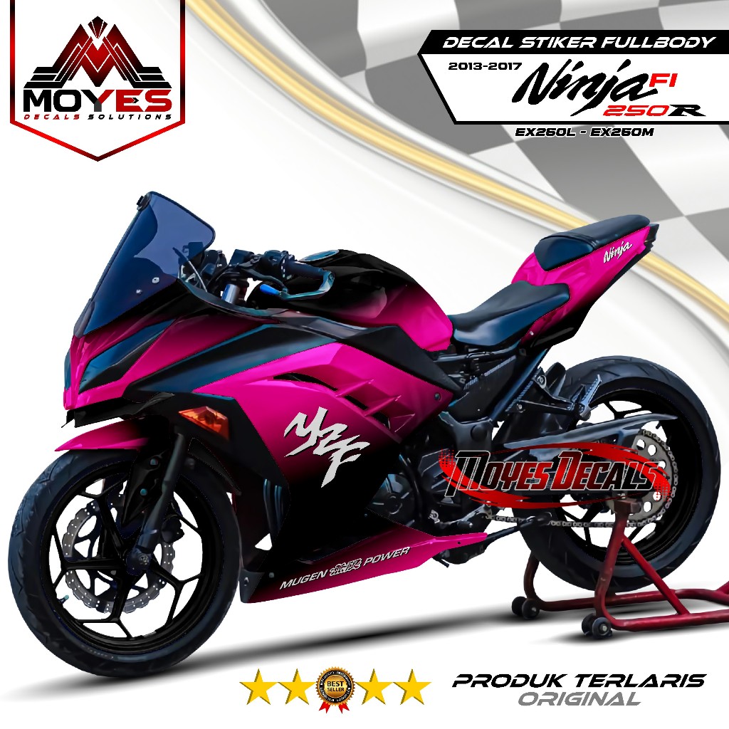 Decal Stiker Ninja 250 FI Old V2 - 2013 2014 2015 2016 2017 - Dekal Sticker Ninja 250 FI Fullbody