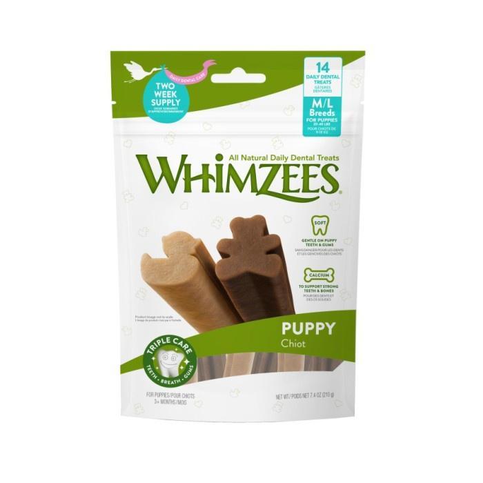 Whimzees Puppy M/L - Dental Dog Treats