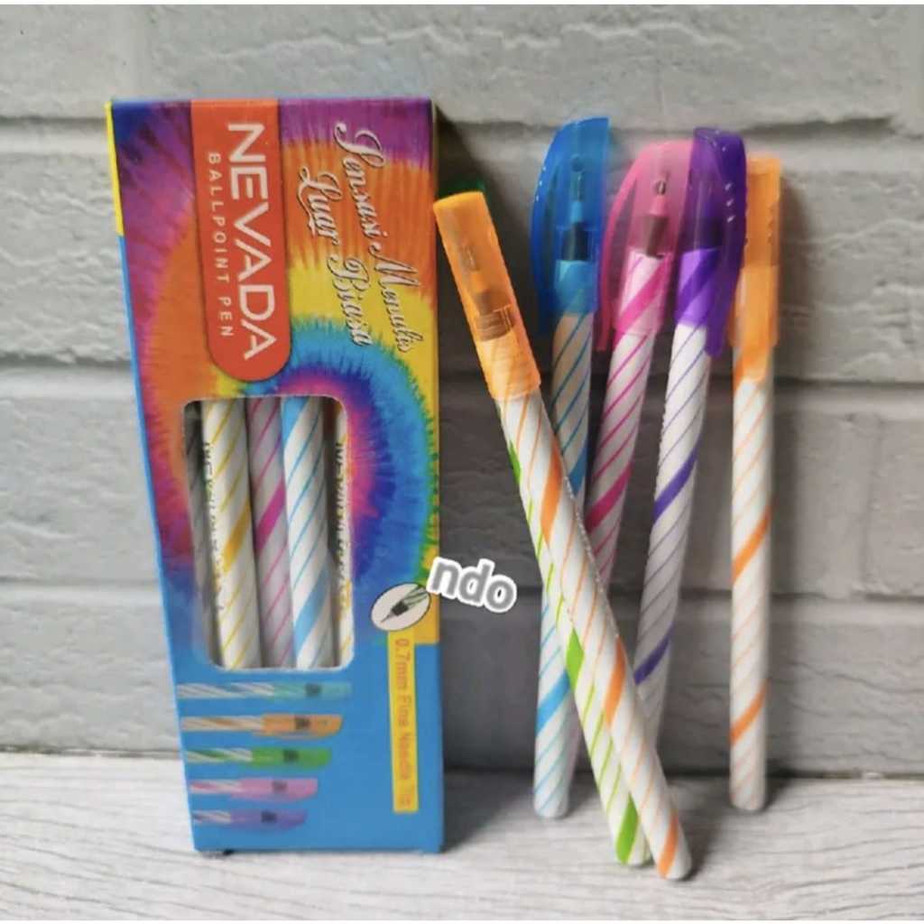 

12pcs pulpen nevada hitam 1 pak