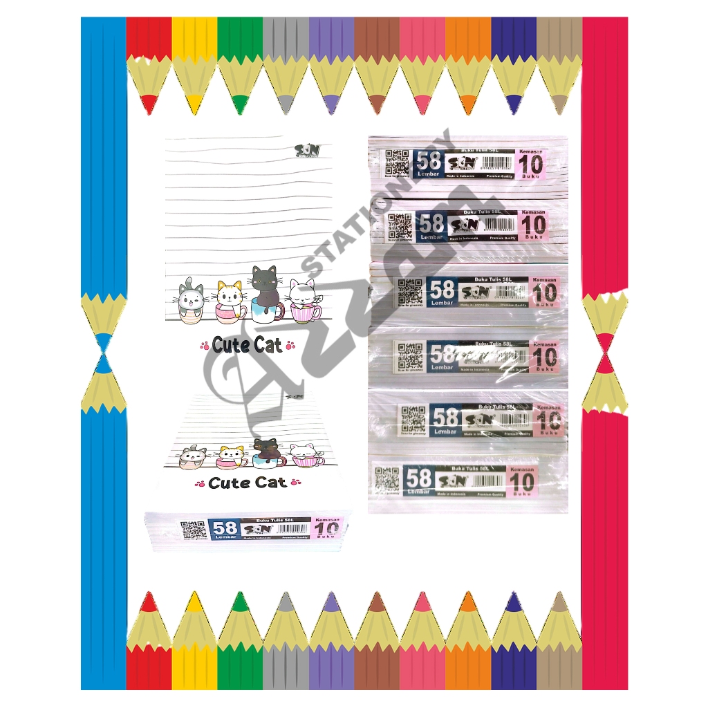 

BUKU TULIS ISI 58 LEMBAR MERK SON