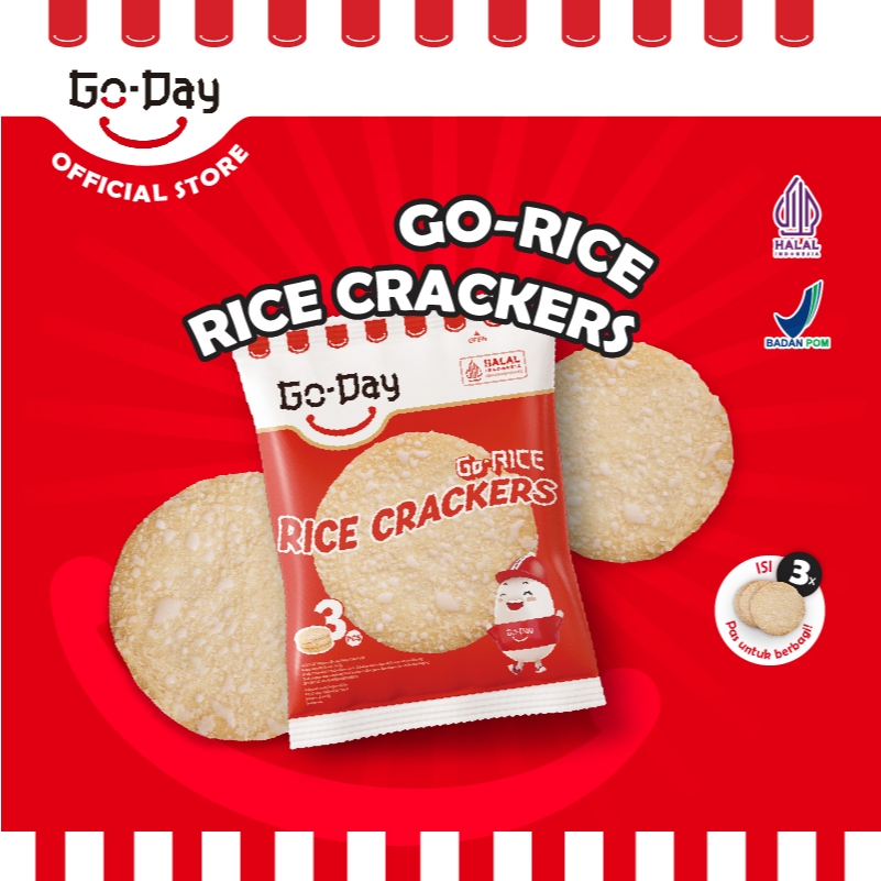 

Go-Day Go-Rice Krekers Beras Isi 10/ 15/ 20/ 25/ 30/ 35/ 40/ 48 Bungkus