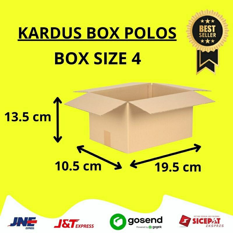 

( ISI 10 PCS ) KARDUS BOX SIZE 4 ( 19.5 × 10.5 × 13.5 CM)