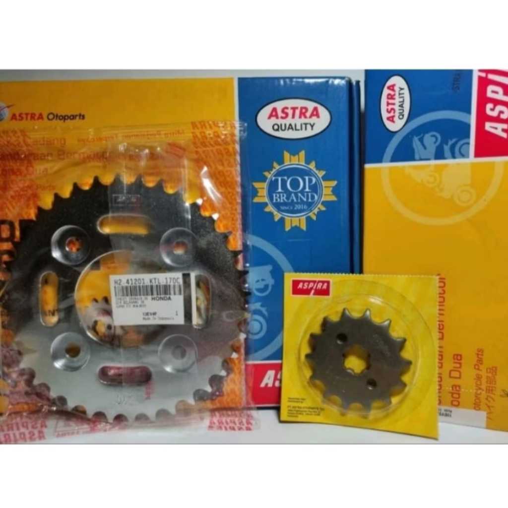 Gir set aspira supra fit new, revo gear 40t/gear satu set lengkap aspira KTL