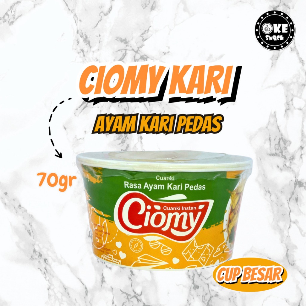 

Ciomy Cuanki Kari Ayam Pedas | Cuangki Ciomy Cup Besar Halal Non MSG | Cuanki Kari Ayam Pedas