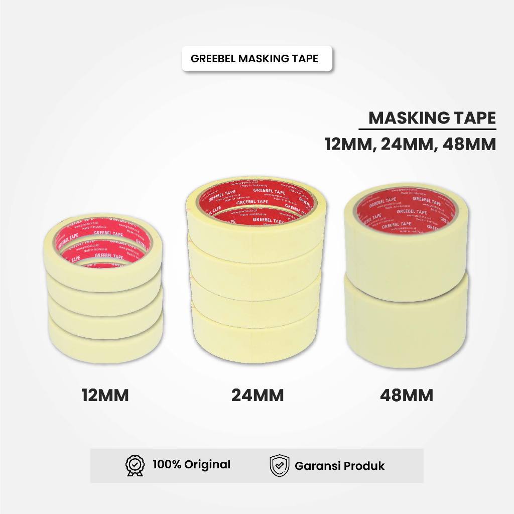 

Lakban Kertas Masking Tape GREEBEL / Isolasi Kertas Lem Kertas