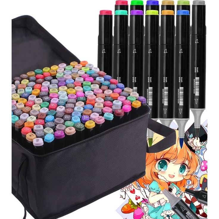

TouchFive 24/36/48/60/80 Warna Sketsa Spidol Umum General Marker Set Animation Markers / Twin Market Set Spidol