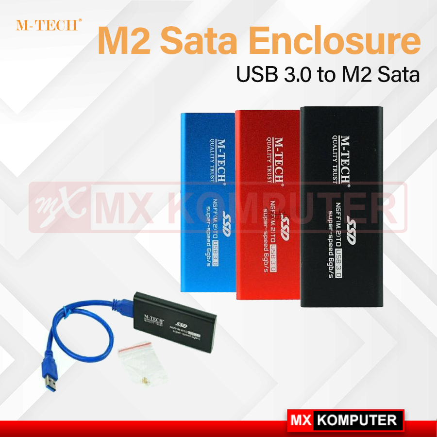 M-Tech SSD M2 Sata Enclosure Casing SSD M2 Sata Mtech