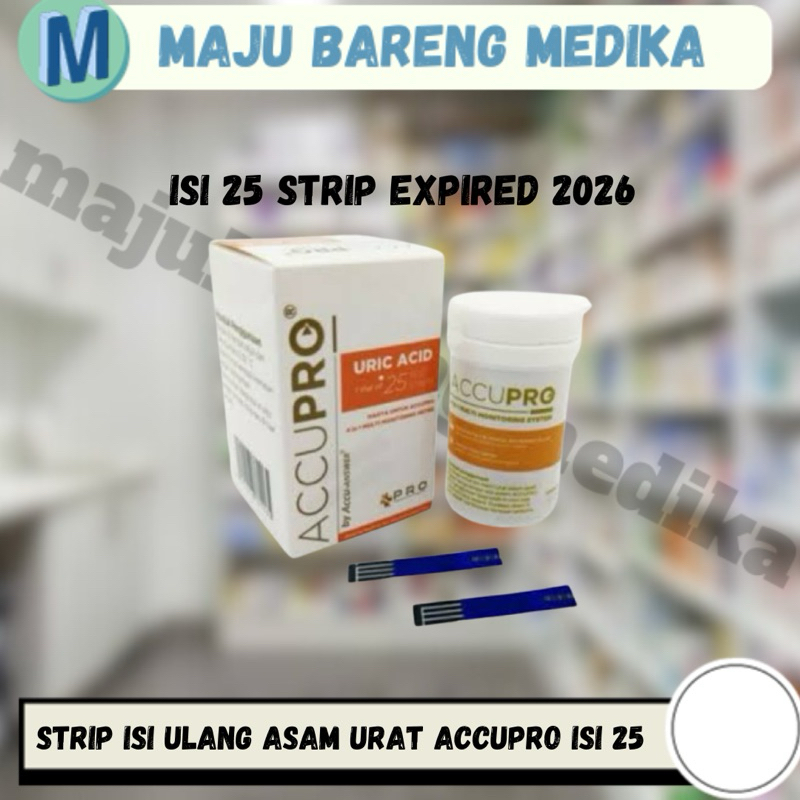 Strip Accupro Uric Acid / Strip Accupro Asam Urat / Refill Accupro