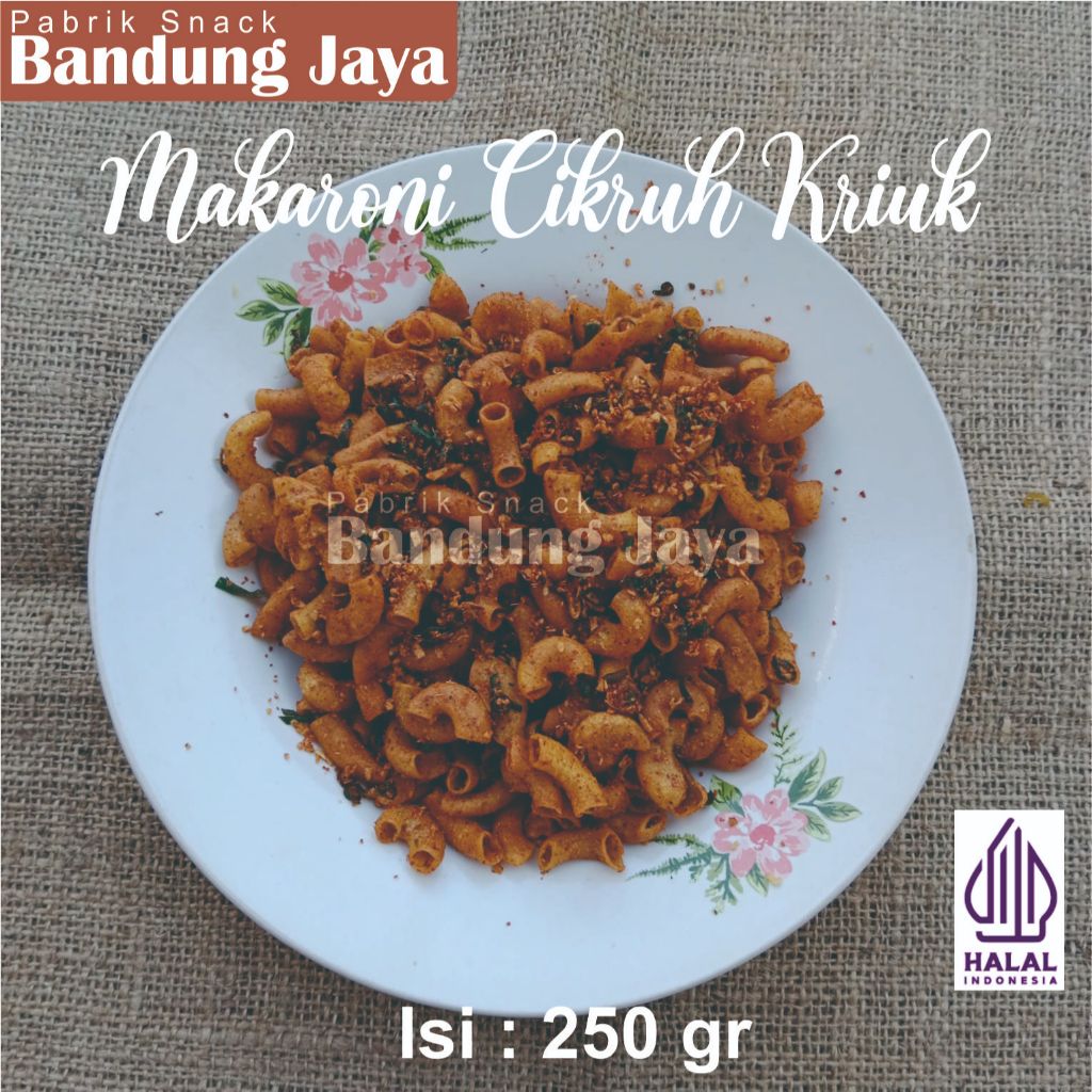 

Makaroni Cikruh Daun Jeruk Kriuk Isi 250g Rasa Original / Pedas Makroni Cemilan Asli Khas Bandung