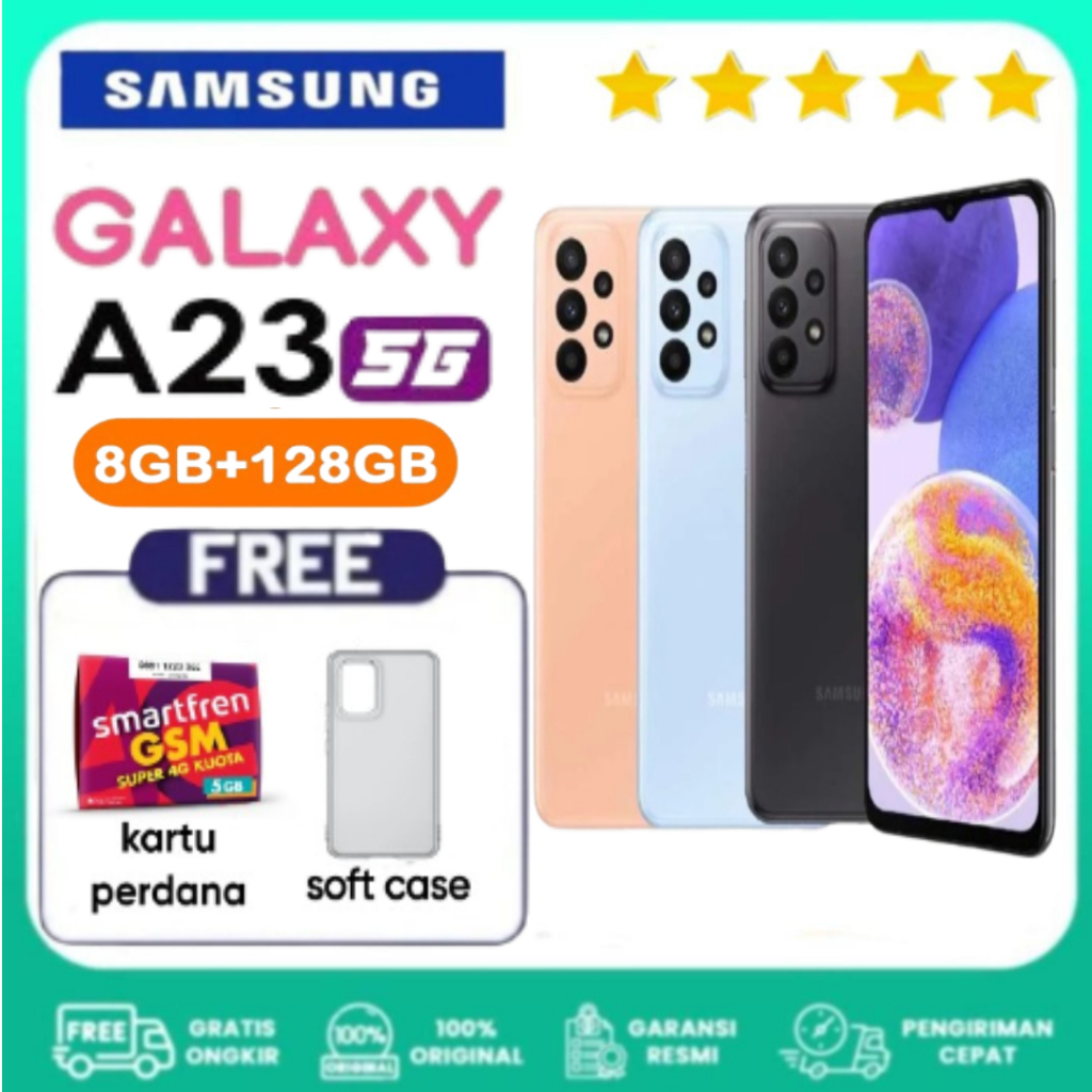 HP SAMSUNG A23 5G 8GB/128GB EXTRA BONUS - Garansi Resmi Samsung