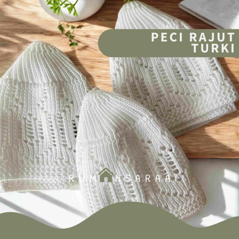 PECI TURKI | LOBE | KOPIAH | RAJUT ASLI