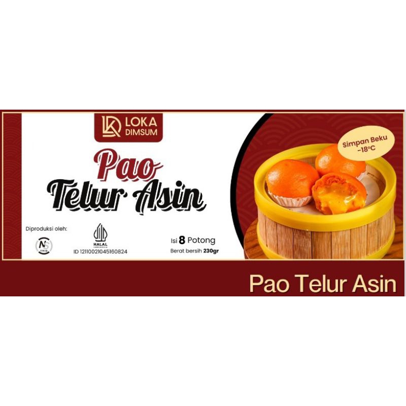 

LOKA PAO ISI TELUR ASIN 250G (8PCS)