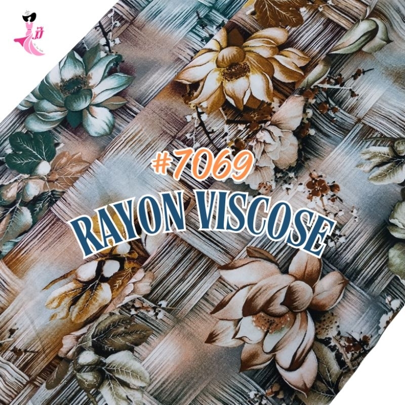 [MH7069] rayon viscose import 1.5m / viscose premium import / kain rayon print / rayon premium / kai
