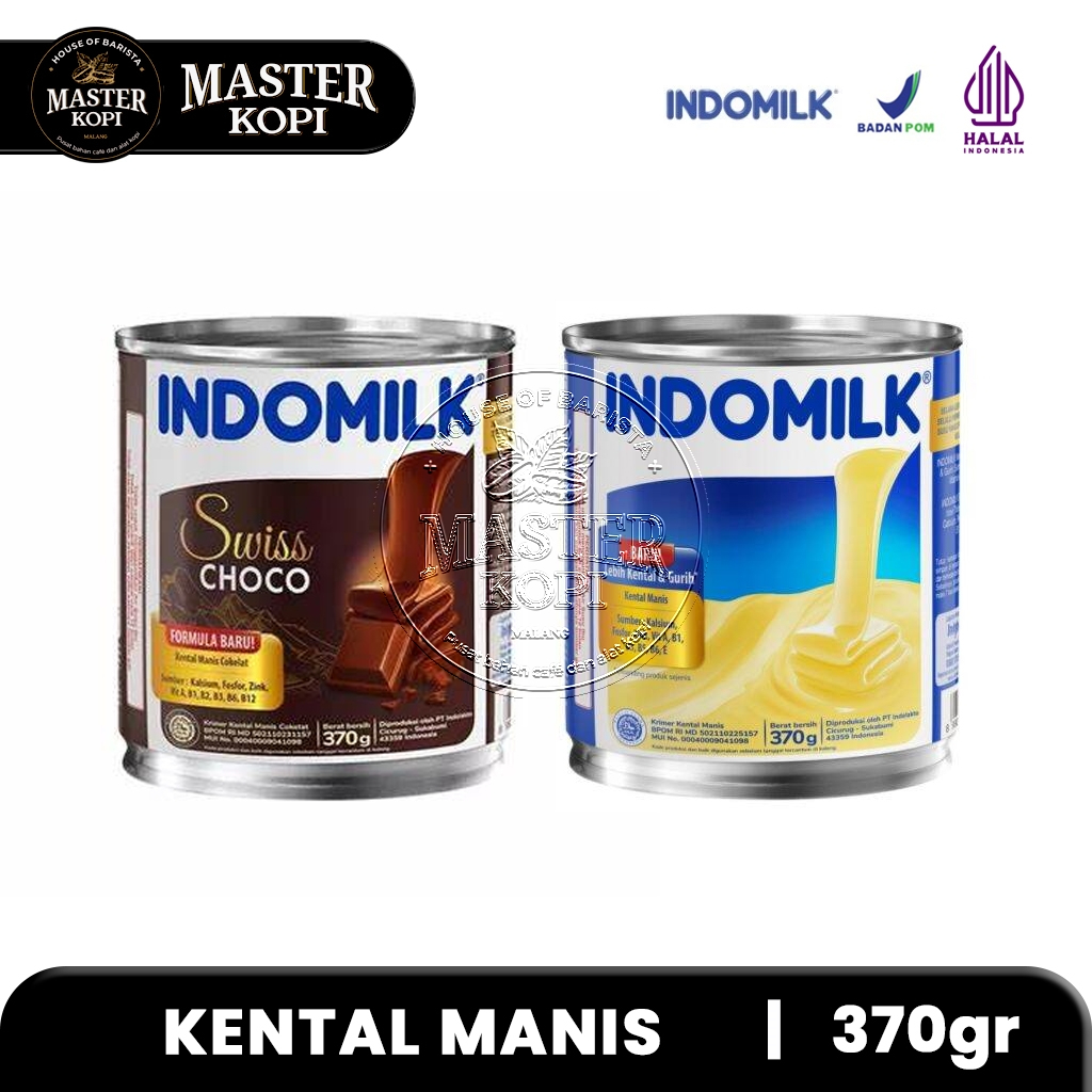 

Susu Kental Manis Indomilk Kaleng Coklat / Putih - 375gr