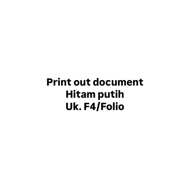 

print out hitam F4/folio