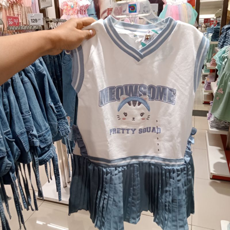 Baju Dress Anak Perempuan Flamingo Rok Tutu Tile Brand Little M Original Matahari Super Lucu Cute Pi