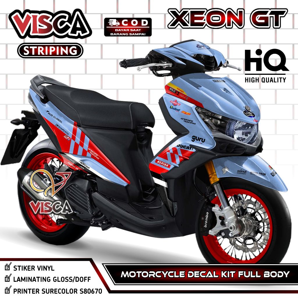 Decal Xeon GT 125 - Stiker Xeon GT 125 - Dekal Xeon GT 125 Full Body - Striping Xeon GT 125 Variasi 