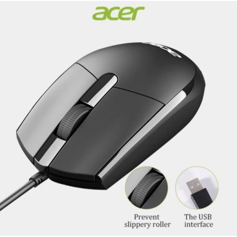 Mouse Acer USB Kabel 1000DPI Silent Click