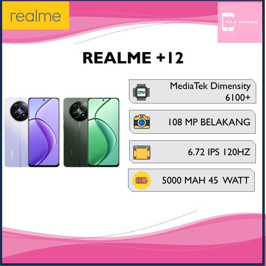 REALME 12+ 5G RAM 8GB ROM 256GB