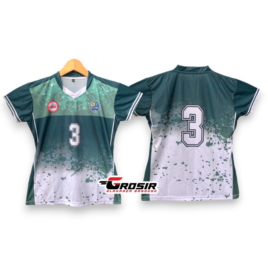 KODE B43B Jersey Voli Cewek Atasan Fullprint Kaos Voli Wanita