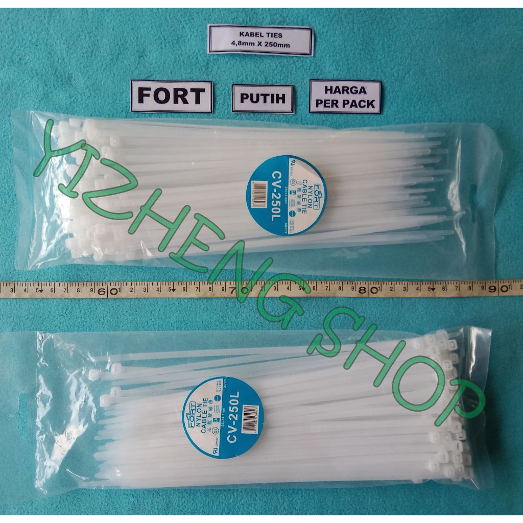 

Kabel Ties 4,8 X 250MM PUTIH FORT HARGA 1 PACK