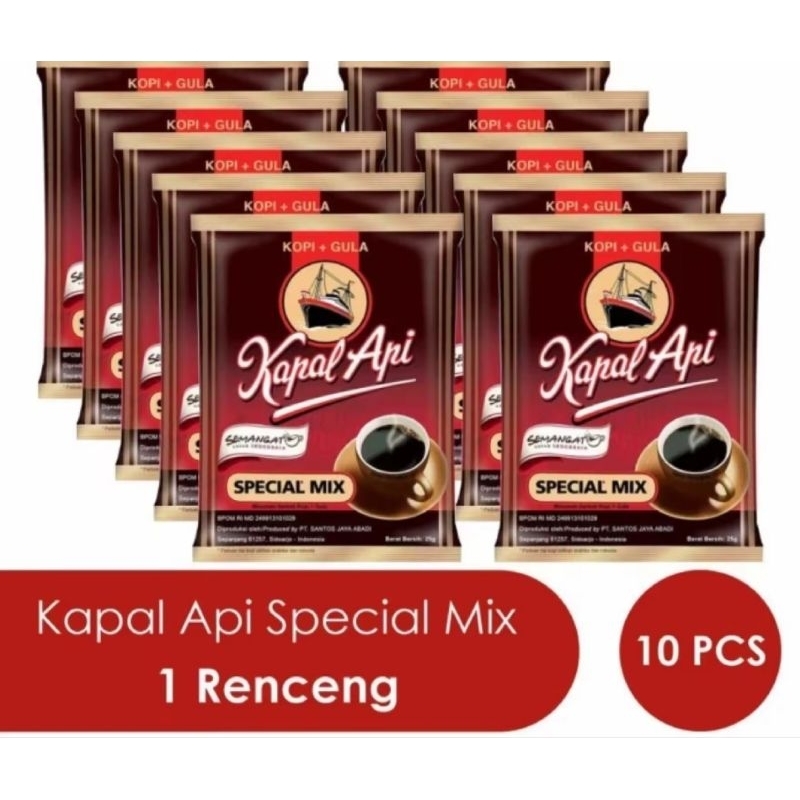

Terlaris Kopi Kapal Api Special Mix Renceng/Kopi Plus Gula/Kopi Enak/Kopi Murah/10sachet