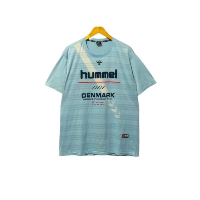 jersey retro pria hummel denmark edition casual style skena style blokcore style
