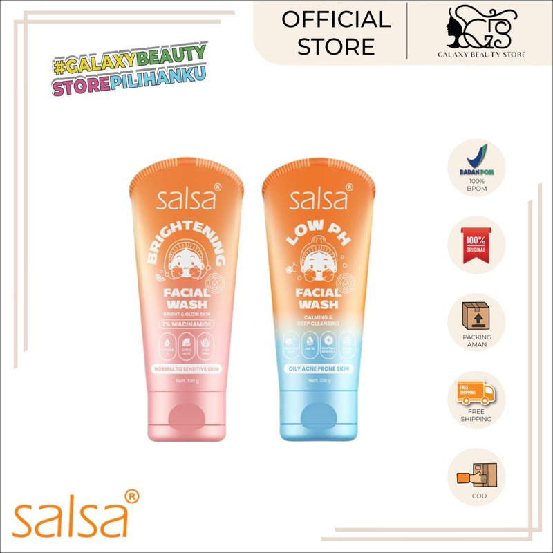 SALSA Facial Wash Brightening / Salsa Facial Wash Low pH - 100gr