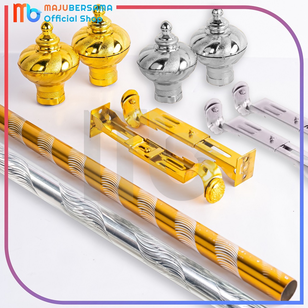 Besi Gorden-Tiang Gorden/ Batang Gorden Full Set,Batang Gorden/Hordeng/ Minimalis Murah