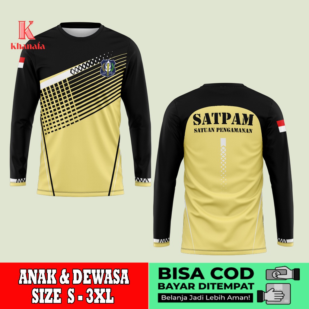Kaos Satpam Lengan Panjang Kaos Security Jersey premium Satpam printing Custom art 09