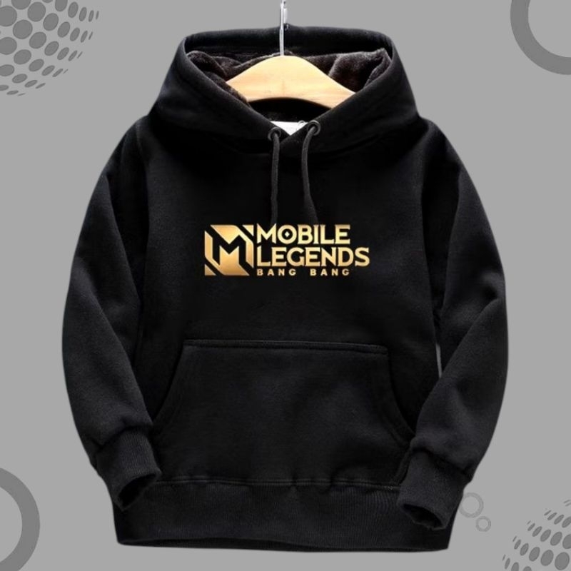 JAKET SWEATER HOODIE ASLI  MOBIL LEGEND ANAK USIA 7-14TAHUN  BAHAN PLEECE PE SABLON DIGITAL