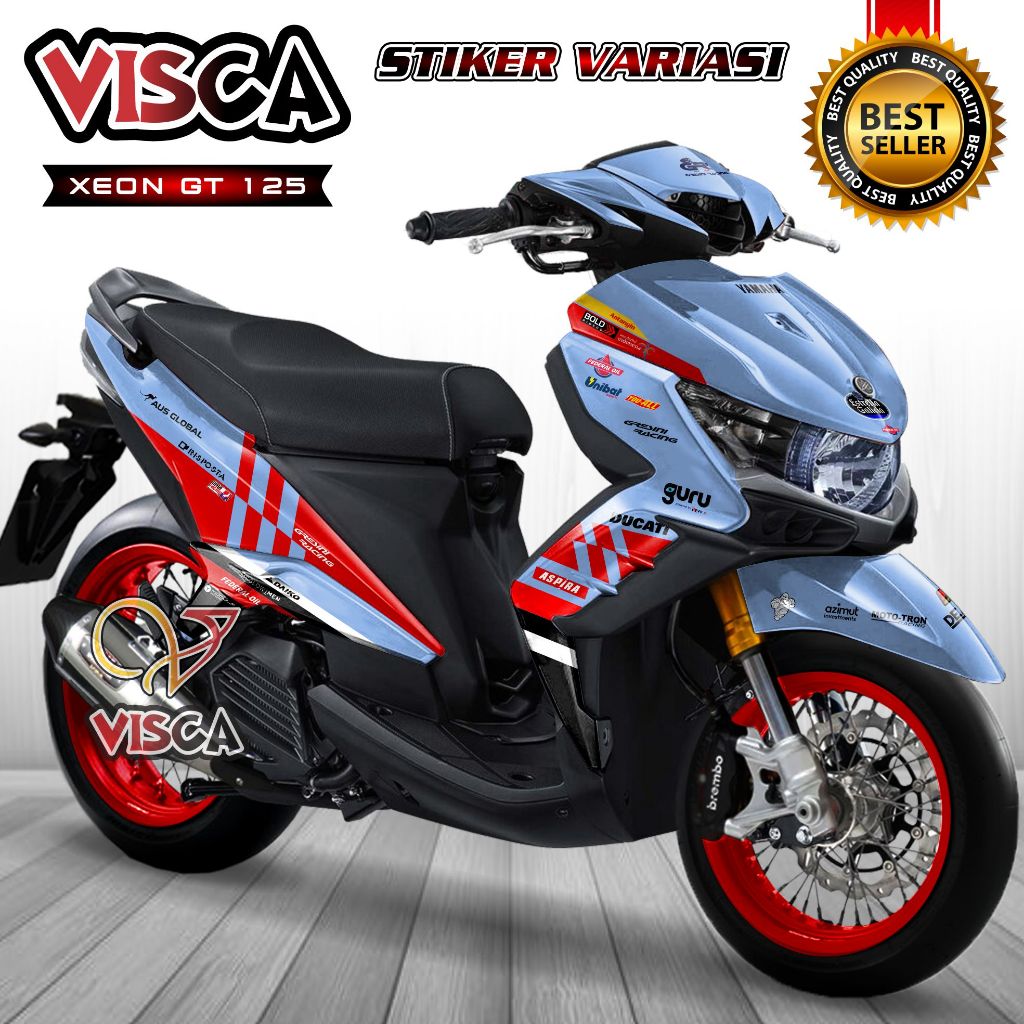 Decal Xeon GT 125 Full Body Stiker Xeon GT 125 Full Body Striping Xeon GT 125 Full Body Decal Hologr