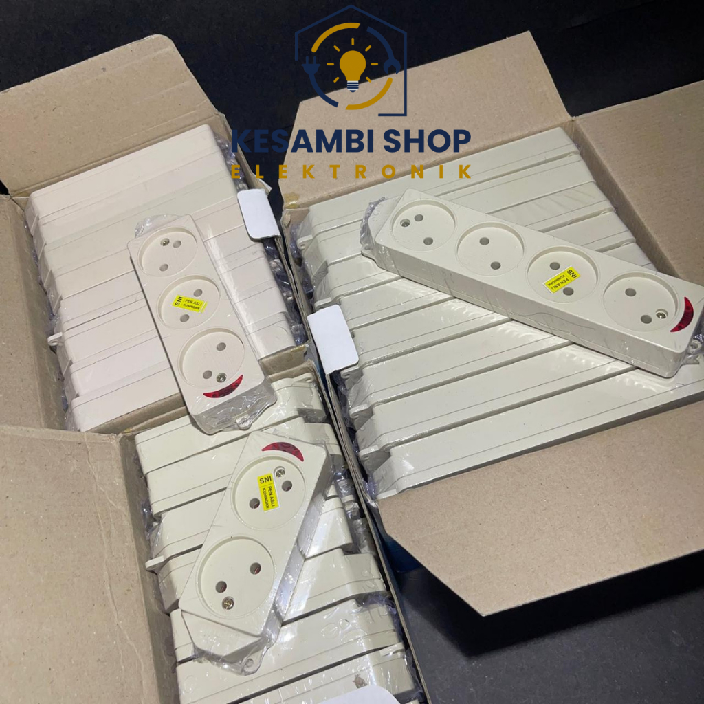 ZWILLING STOP KONTAK GEPENG 2 / 3 / 4 LUBANG STOP KONTAK DATAR SEMI ARDE + LED