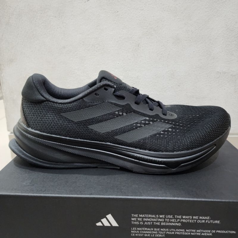 Sepatu Adidas Supernova Rise BNIB Triple black no.43