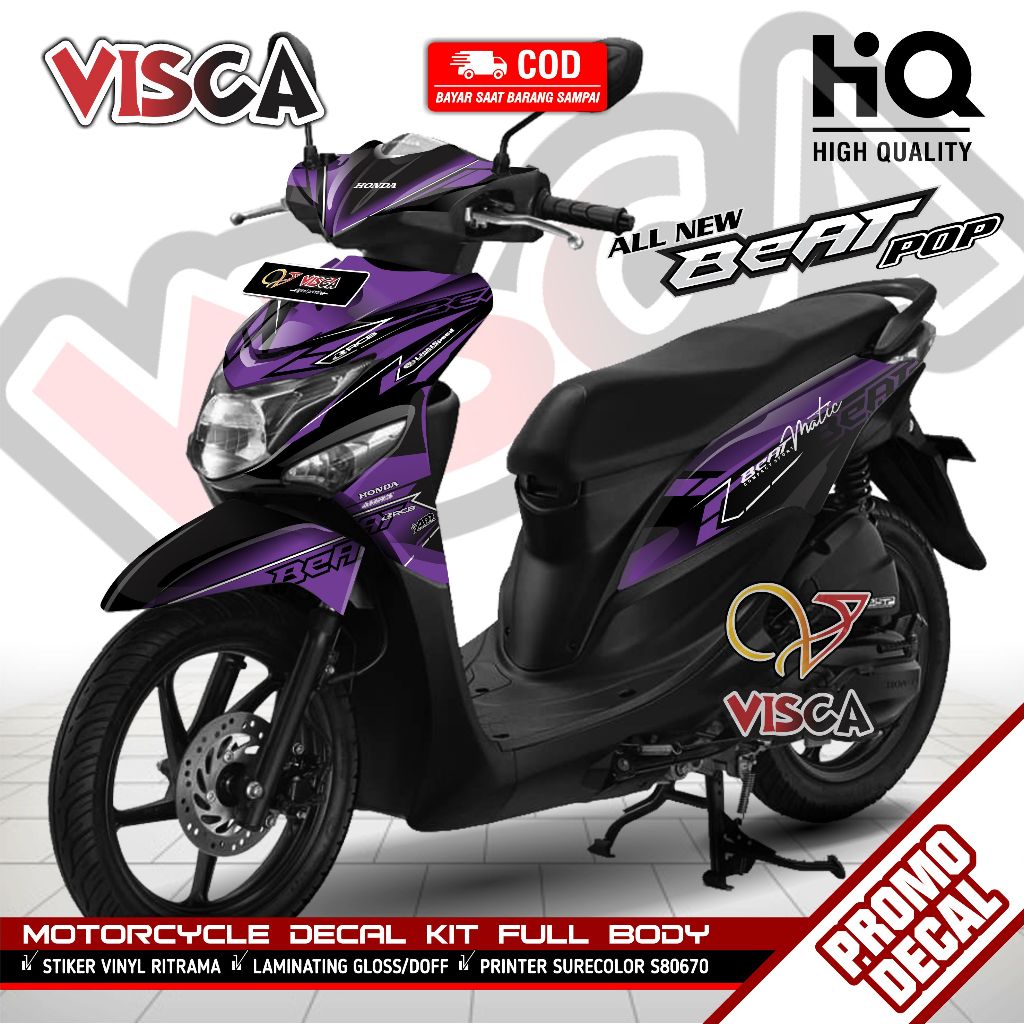 Decal Beat Pop Full Body Stiker Beat Pop Variasi Full Body Striping Beat Pop Variasi Hayabusa Racemo