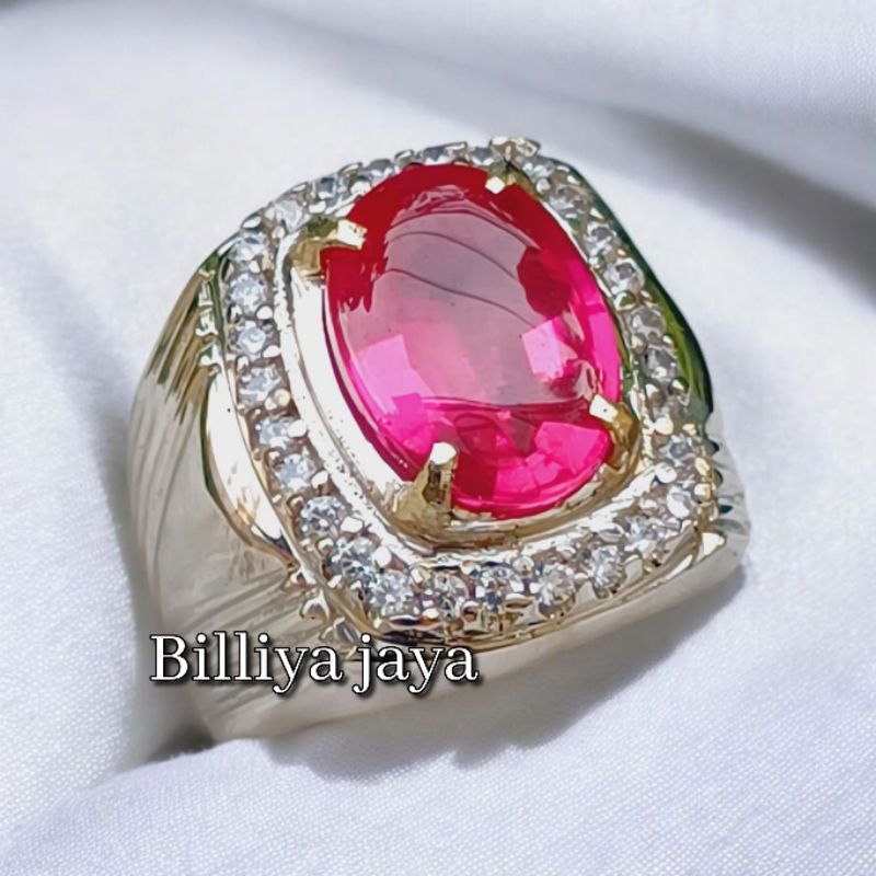 CINCIN BATU MERAH DELIMA SIAM BANGKOK CUTTING BAWAH MEWAH