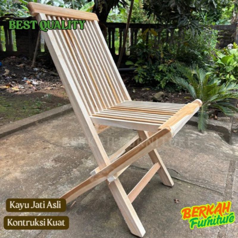 Kursi lipat outdoor taman kayu jati jepara
