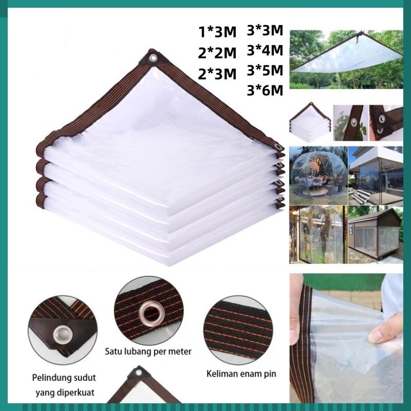 Terpal Plastik Tutup/99% Tahan Air Terpal Tebal Plastik Bening /Plastik Tebal Multi Guna/ Terpal