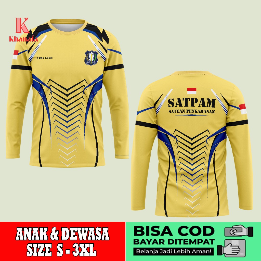 Kaos Satpam Lengan Panjang Kaos Security Jersey premium Satpam printing Custom art 14