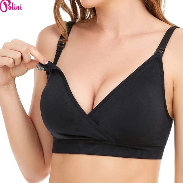 KODE C97E POLINI Bra Menyusui Tanpa Kawat Bahan Rajut Maternity  Nursing Bra 884