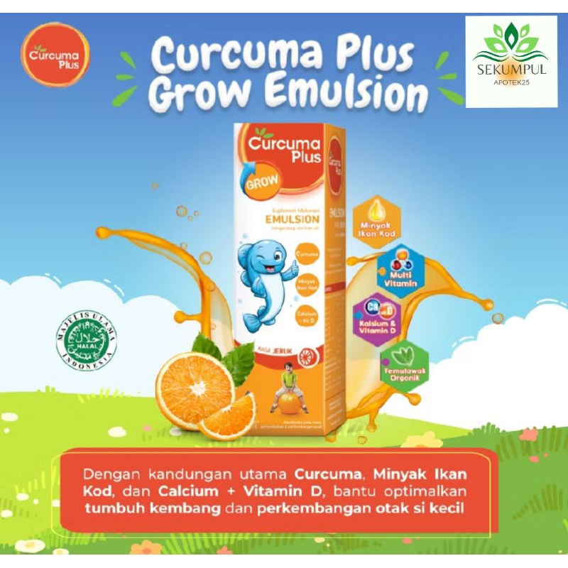 Curcuma Plus Grow Emulsion Suplemen/Vitamin Anak Untuk Pertumbuhan dan Nafsu Makan (SA)
