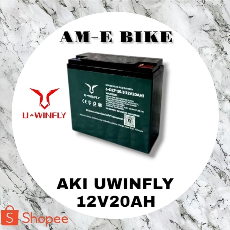 AKI SEPEDA LISTRIK AKI MOTOR LISTRIK UWINFLY 12V20AH ORIGINAL