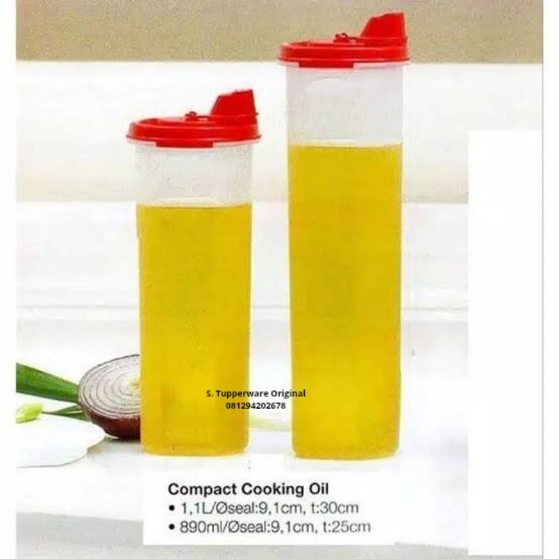 Compact Cooking Oil (2) Tupperware l Botol minyak l Tempat Minyak