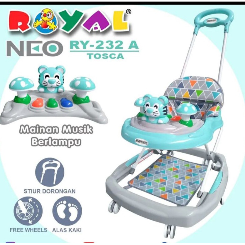 KODE R83G Royal Baby  Baby Walker Ry 232 A Musik Interaktif