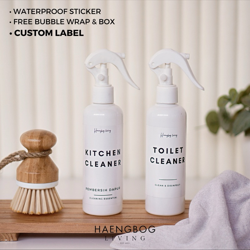 Botol Spray Putih 250 ml Free Stiker Label Aesthetic Estetik Refill Putih Organizer