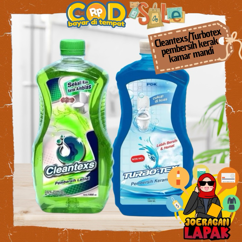 [JOERAGAN LAPAK] CLEANTEXS TURBOTEX PEMBERSIH KERAK KAMAR MANDI 1000 ML LANTAI CLEANTEX PORCELEN WAS