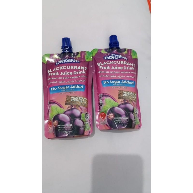 

ORIGINA 200MG VIT C FRUIT JUICE BLACKCURRANT 200ML ORIGINAL FROM MALAYSIA